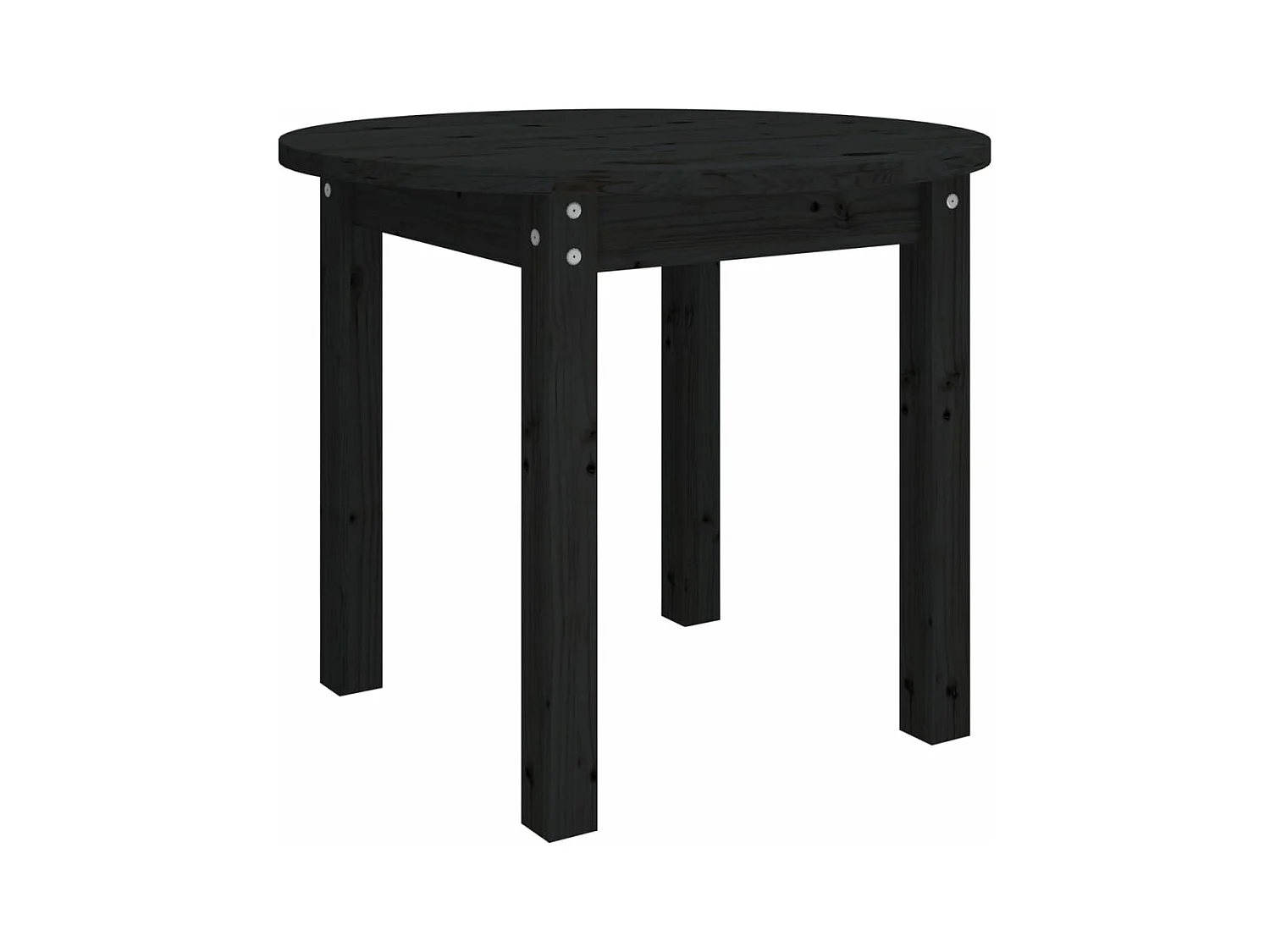 Table basse Noir Ø 55x45 Bois massif de pin