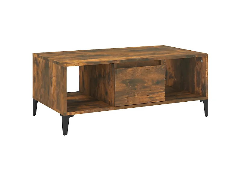 Table basse Chêne fumé 90x50x36,5 Bois d'ingénierie
