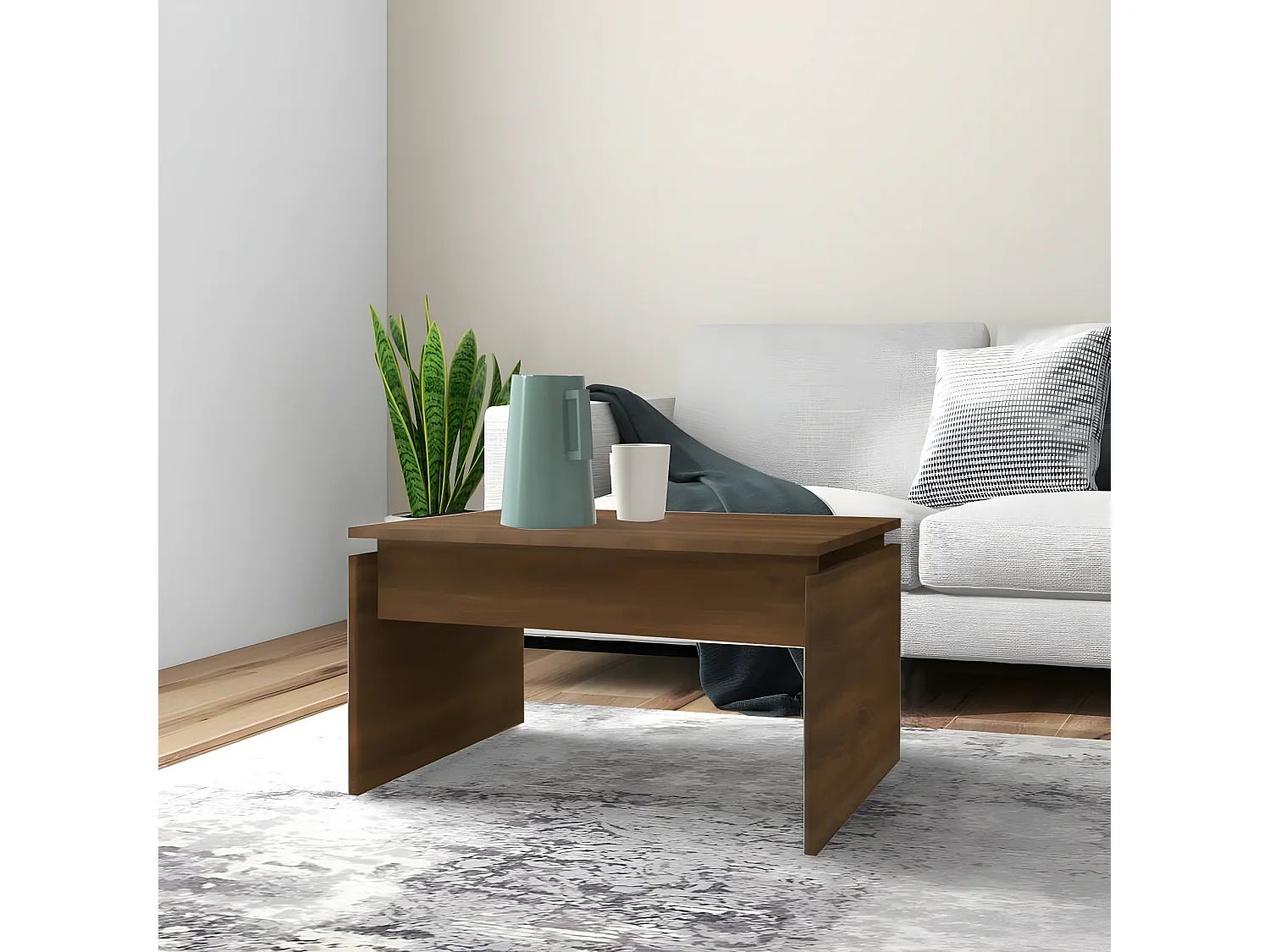 Table basse Chêne marron 68x50x38 Bois d'ingénierie