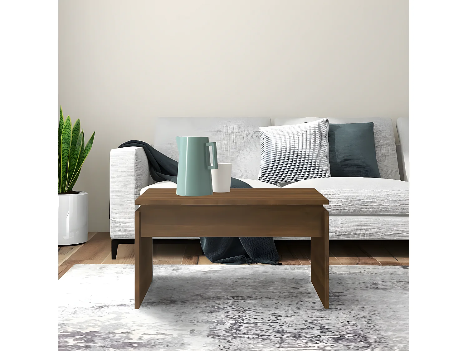 Table basse Chêne marron 68x50x38 Bois d'ingénierie