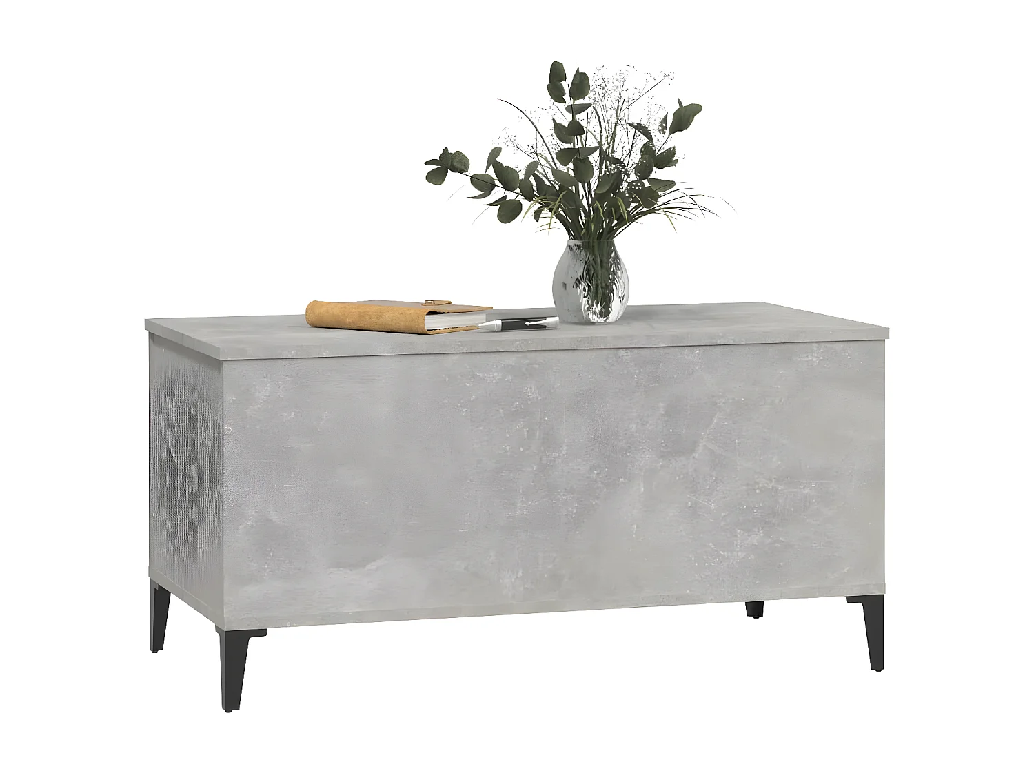 Table basse Gris béton 90x44,5x45 Bois d'ingénierie