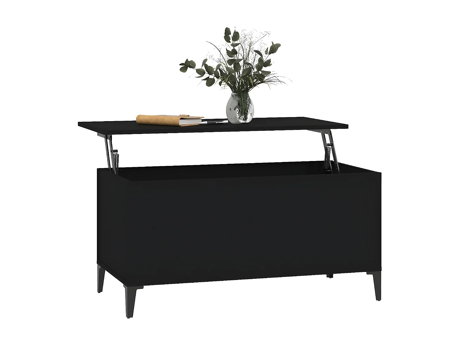 Table basse Noir 90x44,5x45 Bois d'ingénierie