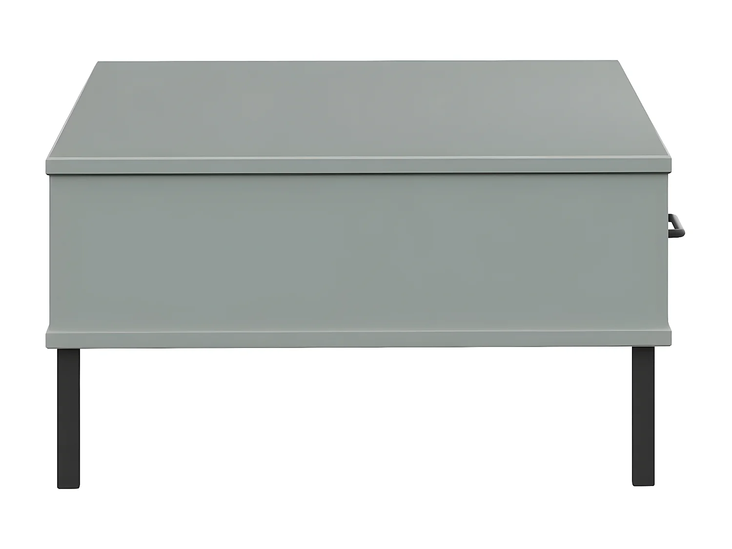 Table basse avec pieds en métal Gris Bois pin massif OSLO