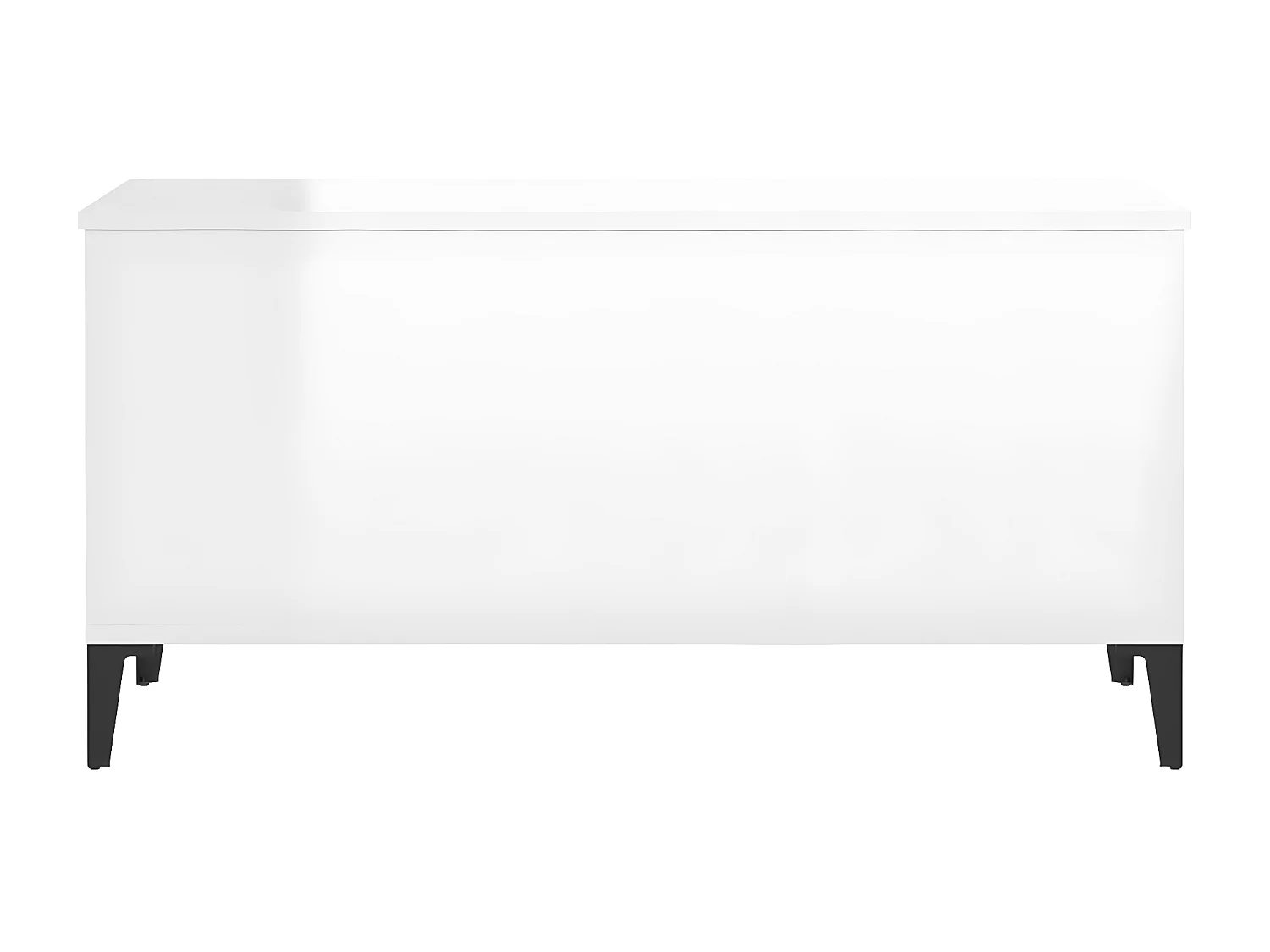 Table basse Blanc brillant 90x44,5x45 Bois d'ingénierie