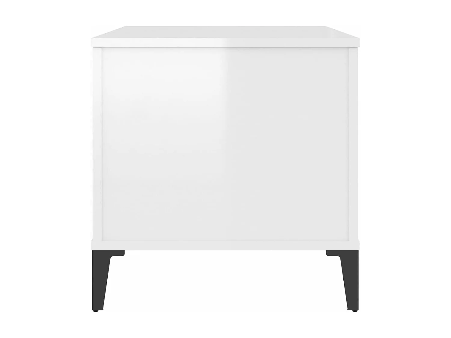 Table basse Blanc brillant 90x44,5x45 Bois d'ingénierie