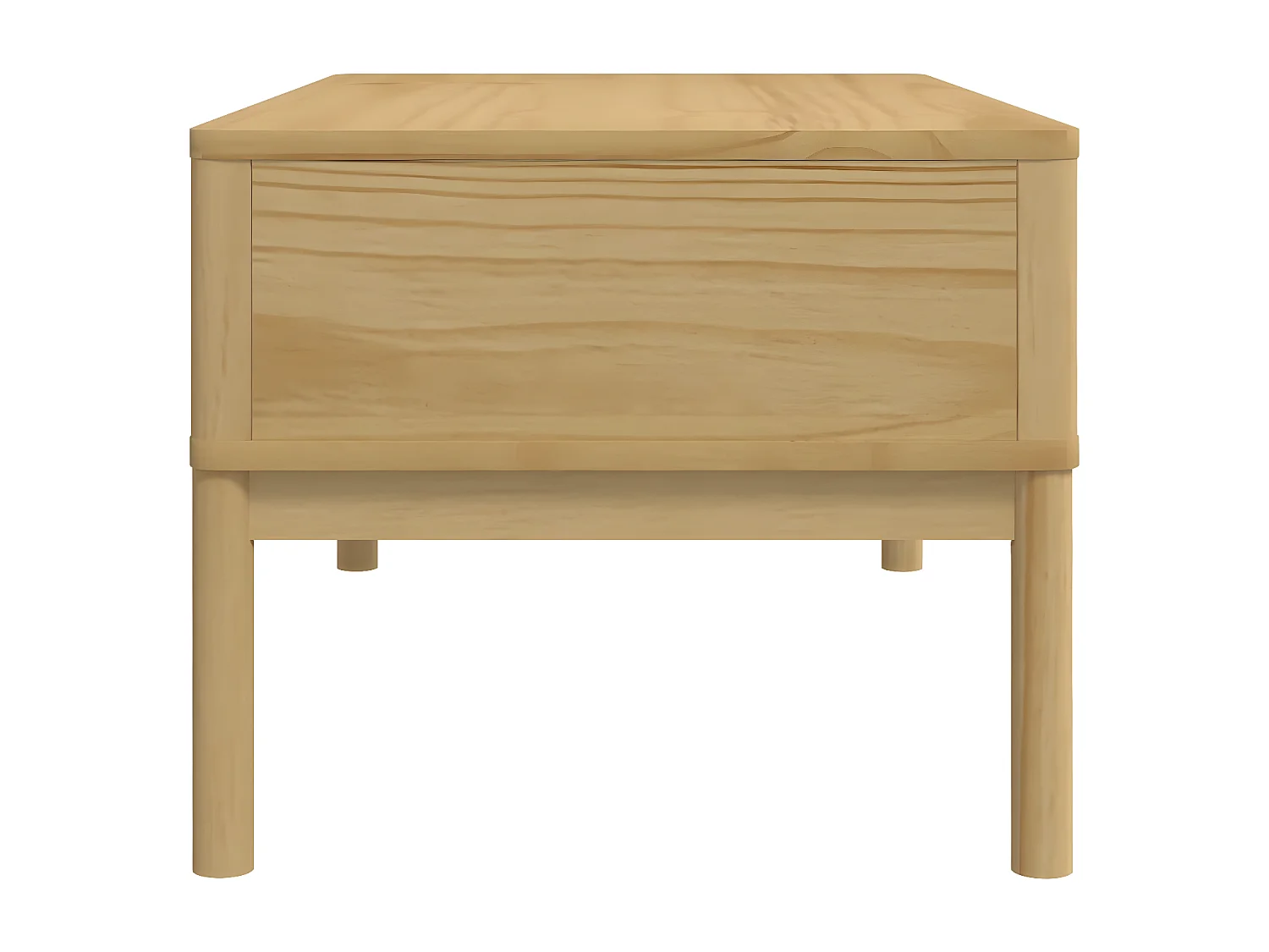 Table basse FLORO cire marron 99x55,5x45 bois massif de pin