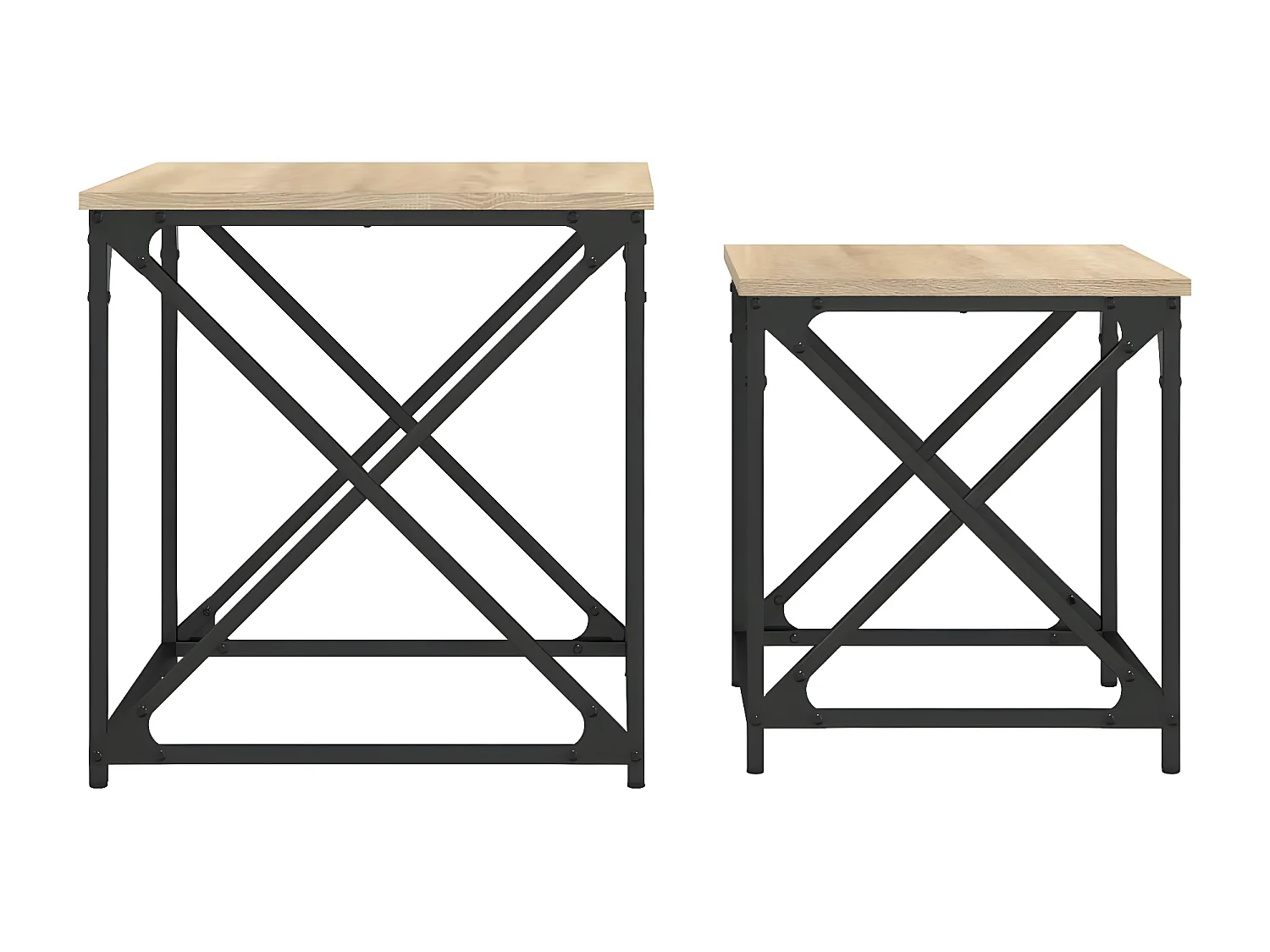 Tables basses gigognes 2 pcs chêne sonoma bois d'ingénierie