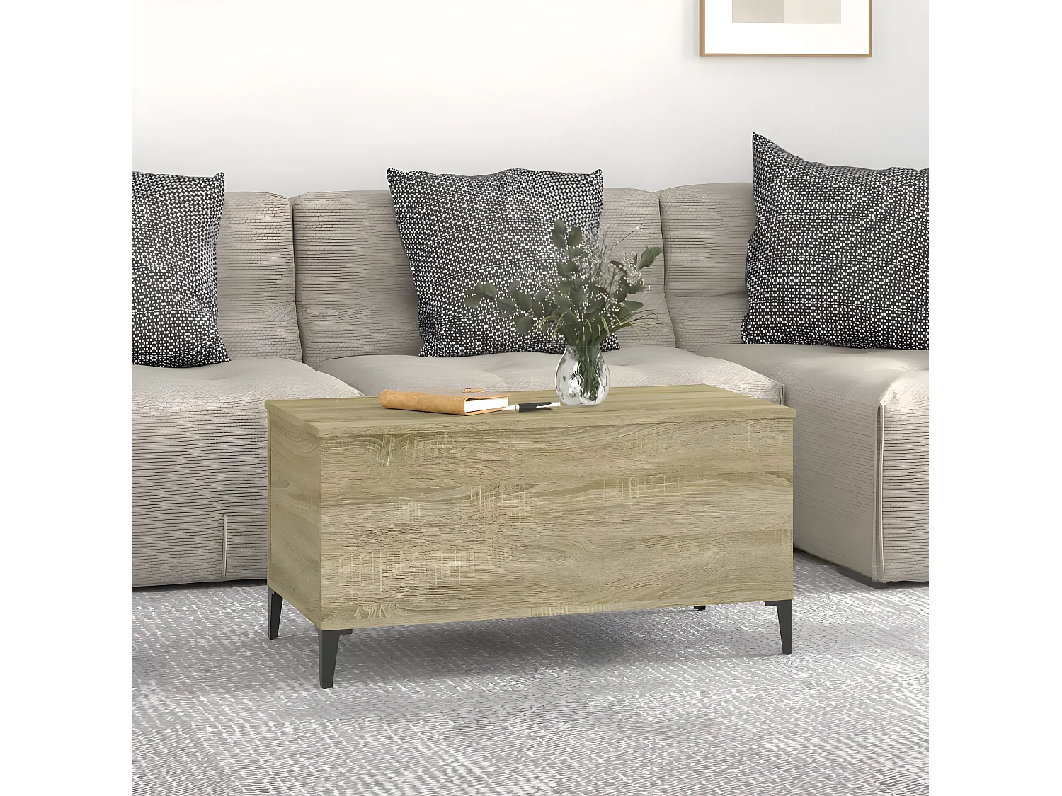 Table basse Chêne sonoma 90x44,5x45 Bois d'ingénierie