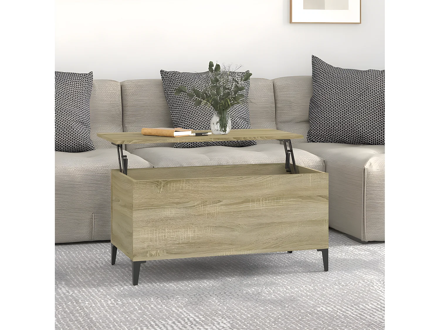 Table basse Chêne sonoma 90x44,5x45 Bois d'ingénierie