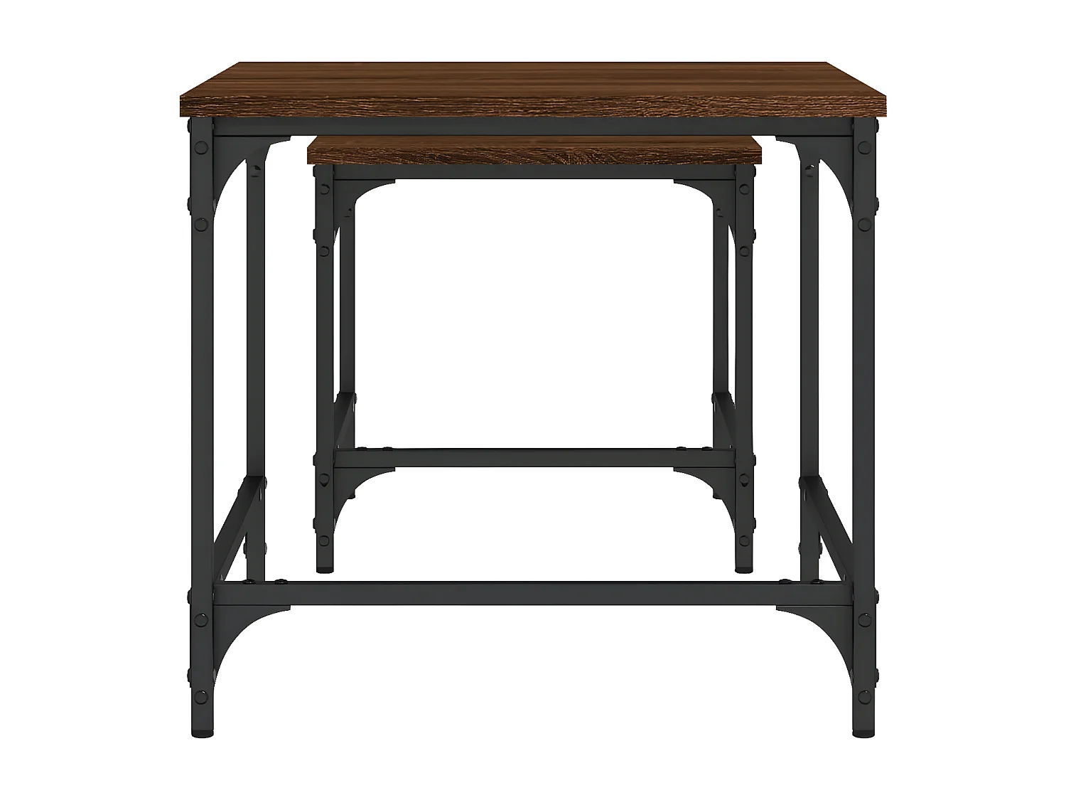 Tables basses gigognes 2 pcs chêne marron bois d'ingénierie