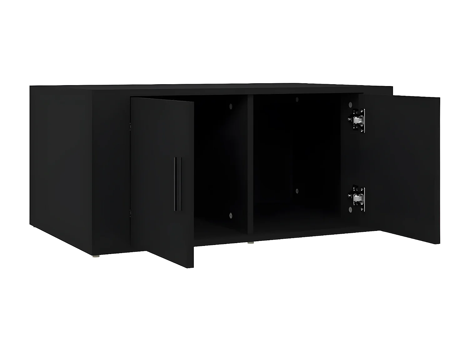 Table basse Noir 80x50x36 Bois d'ingénierie