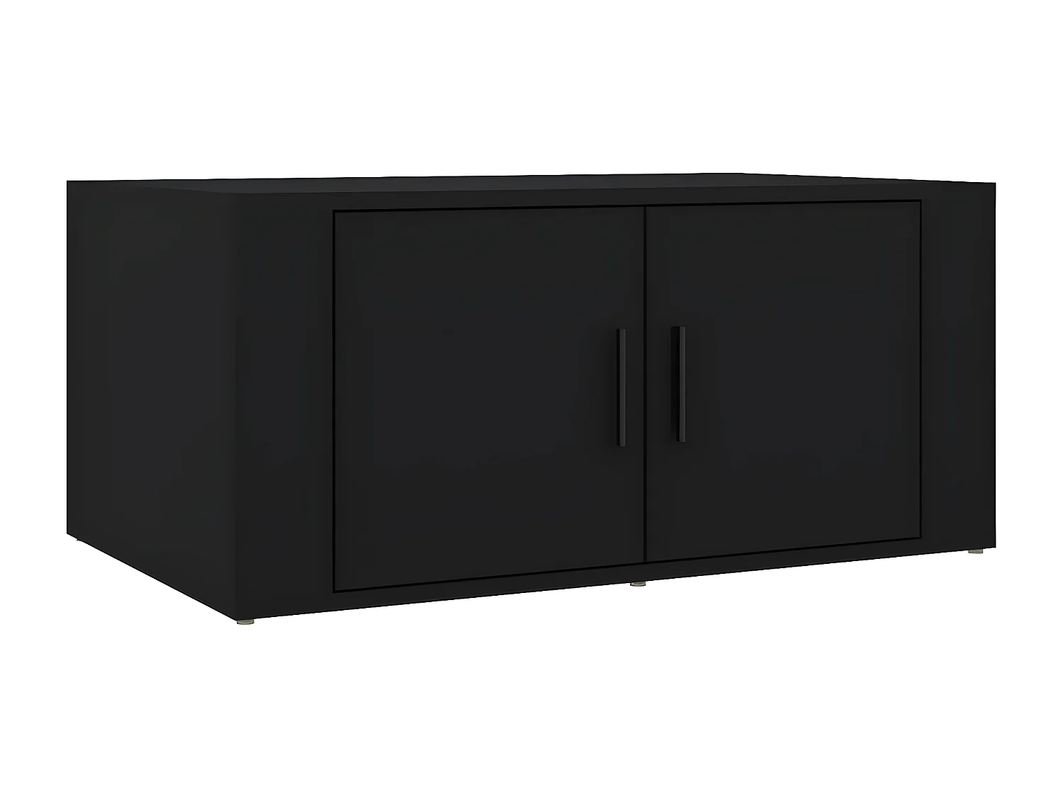 Table basse Noir 80x50x36 Bois d'ingénierie