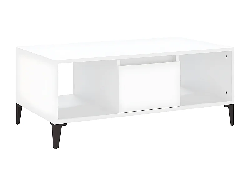 Table basse Blanc 90x50x36,5 Bois d'ingénierie