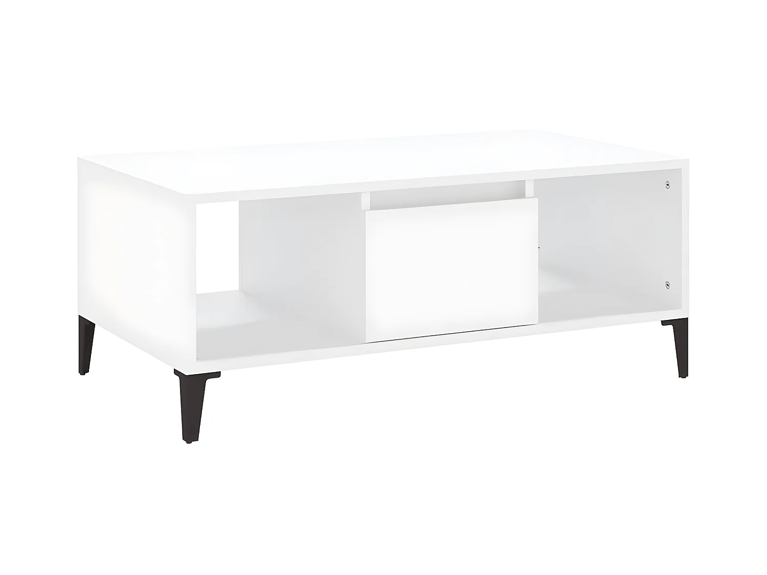 Table basse Blanc 90x50x36,5 Bois d'ingénierie