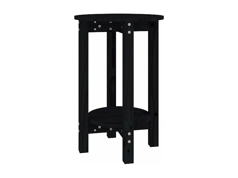 Table basse Noir Ø 40x60 Bois massif de pin