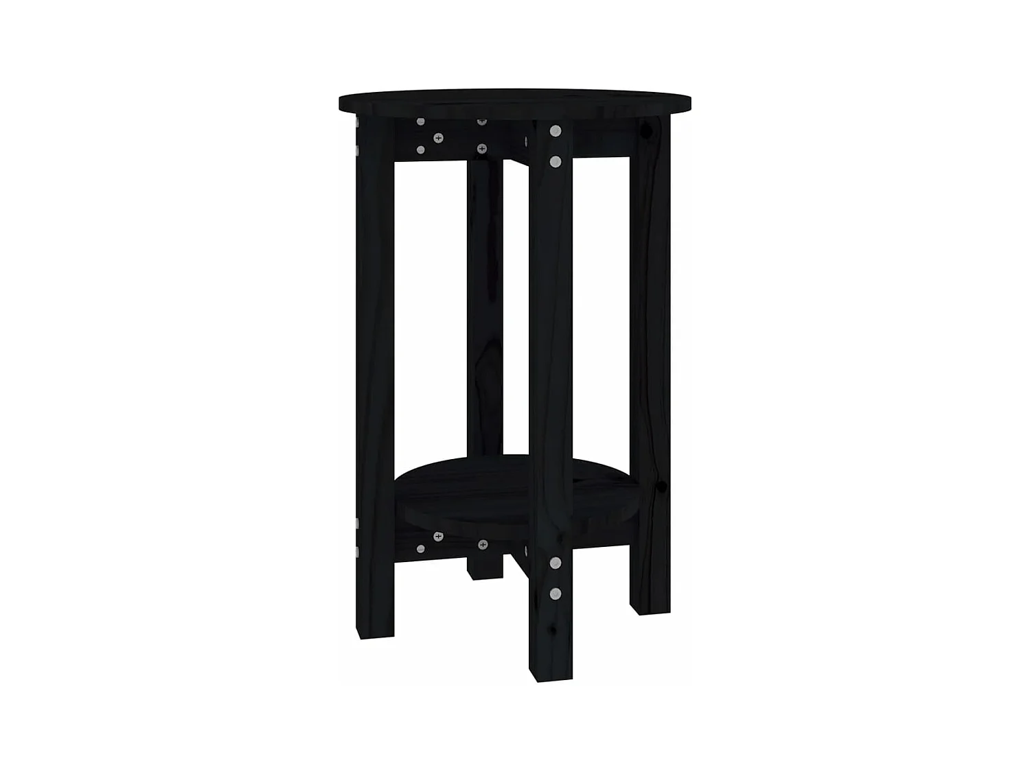 Table basse Noir Ø 40x60 Bois massif de pin