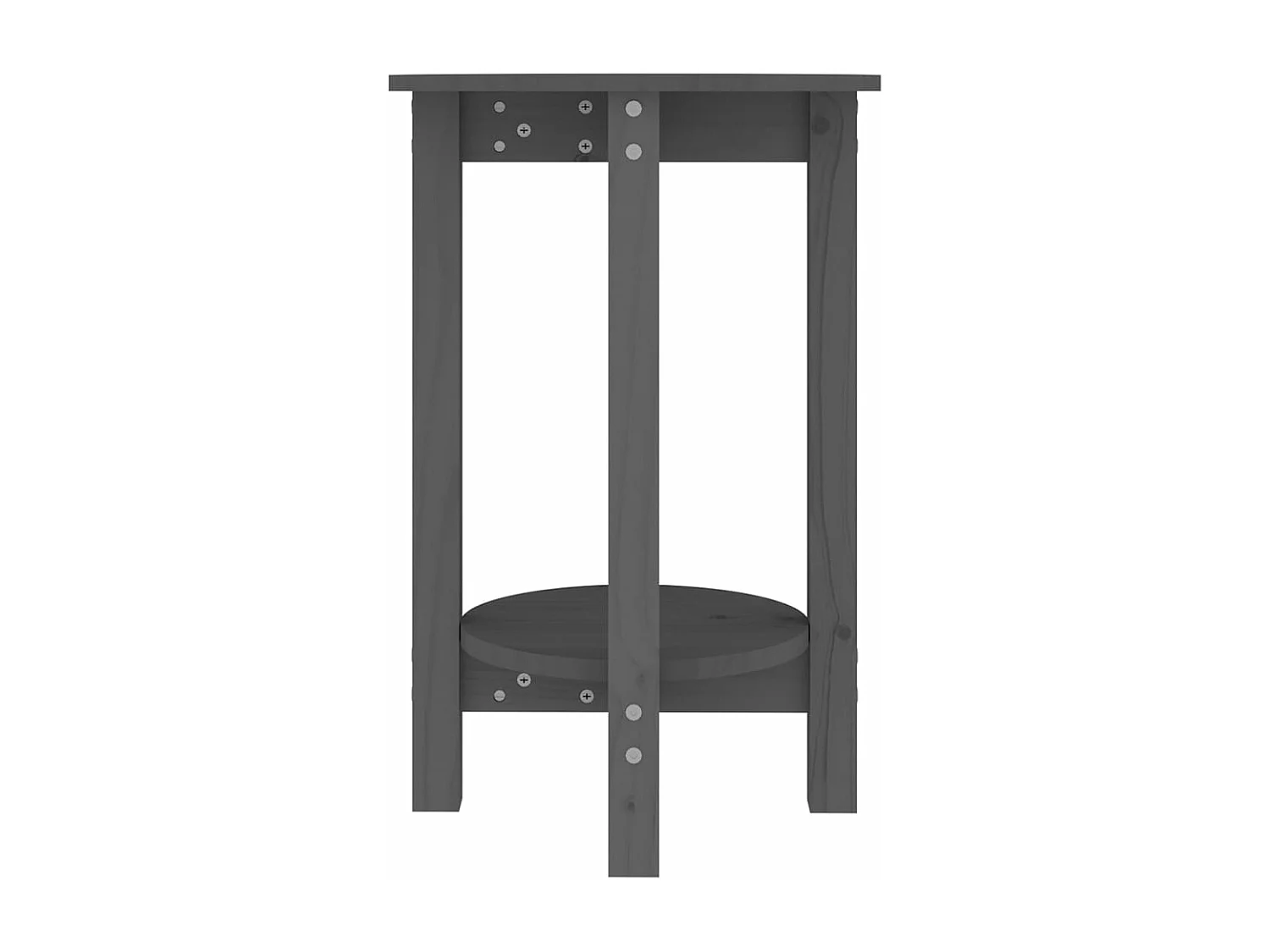 Table basse Gris Ø 40x60 Bois massif de pin