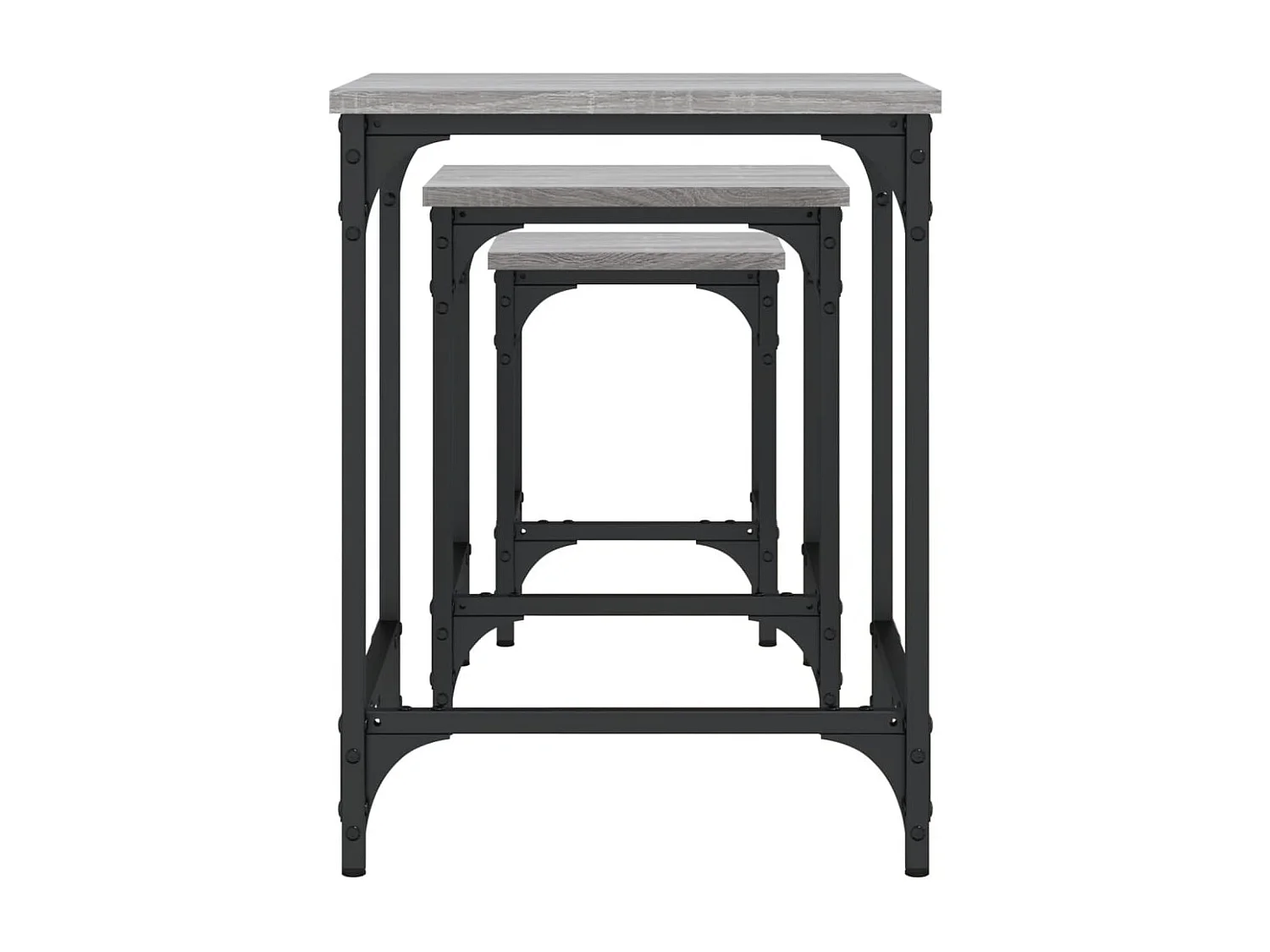 Tables basses gigognes 3 pcs sonoma gris bois d'ingénierie