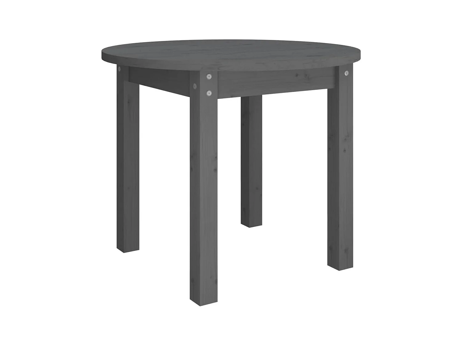 Table basse Gris Ø 55x45 Bois massif de pin