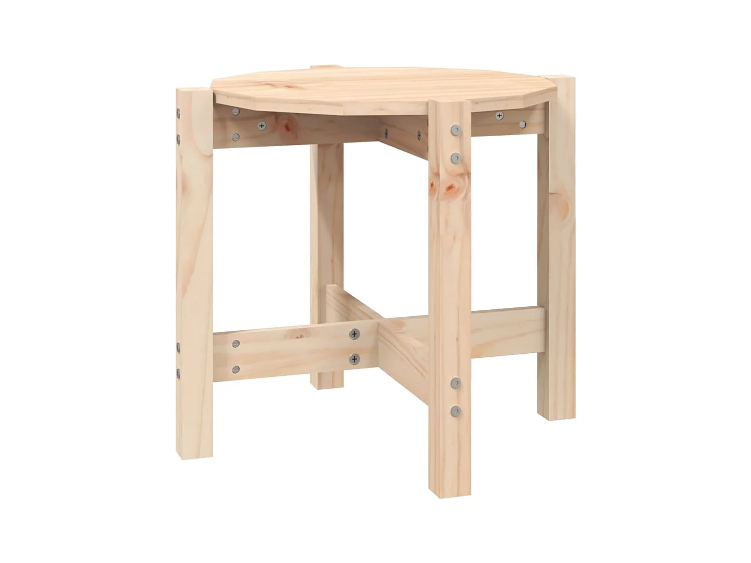 Table basse Ø 52,5x45 Bois massif de pin