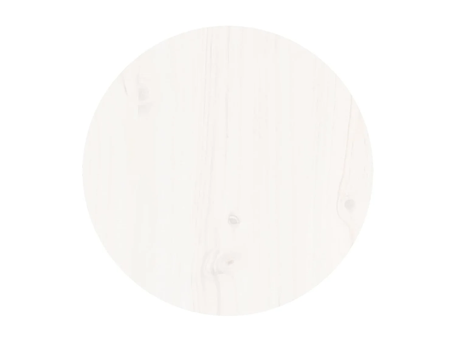 Table basse Blanc Ø 40x60 Bois massif de pin