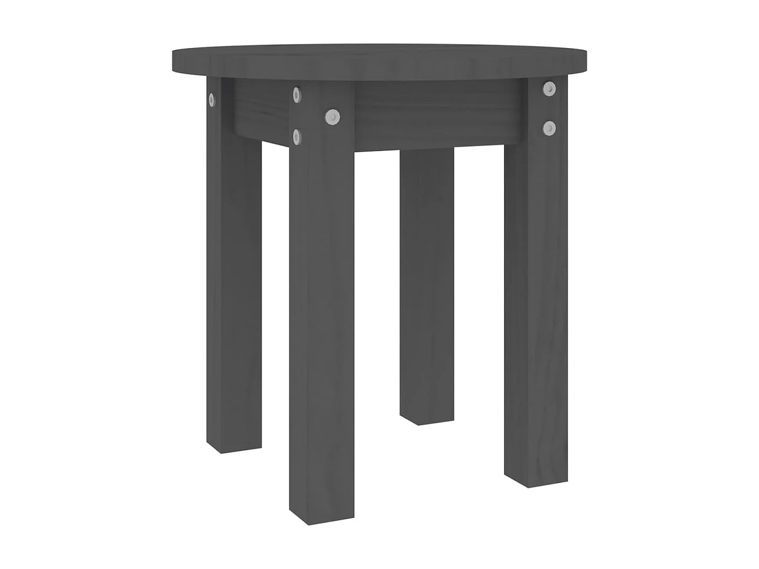 Table basse Gris Ø 35x35 Bois massif de pin