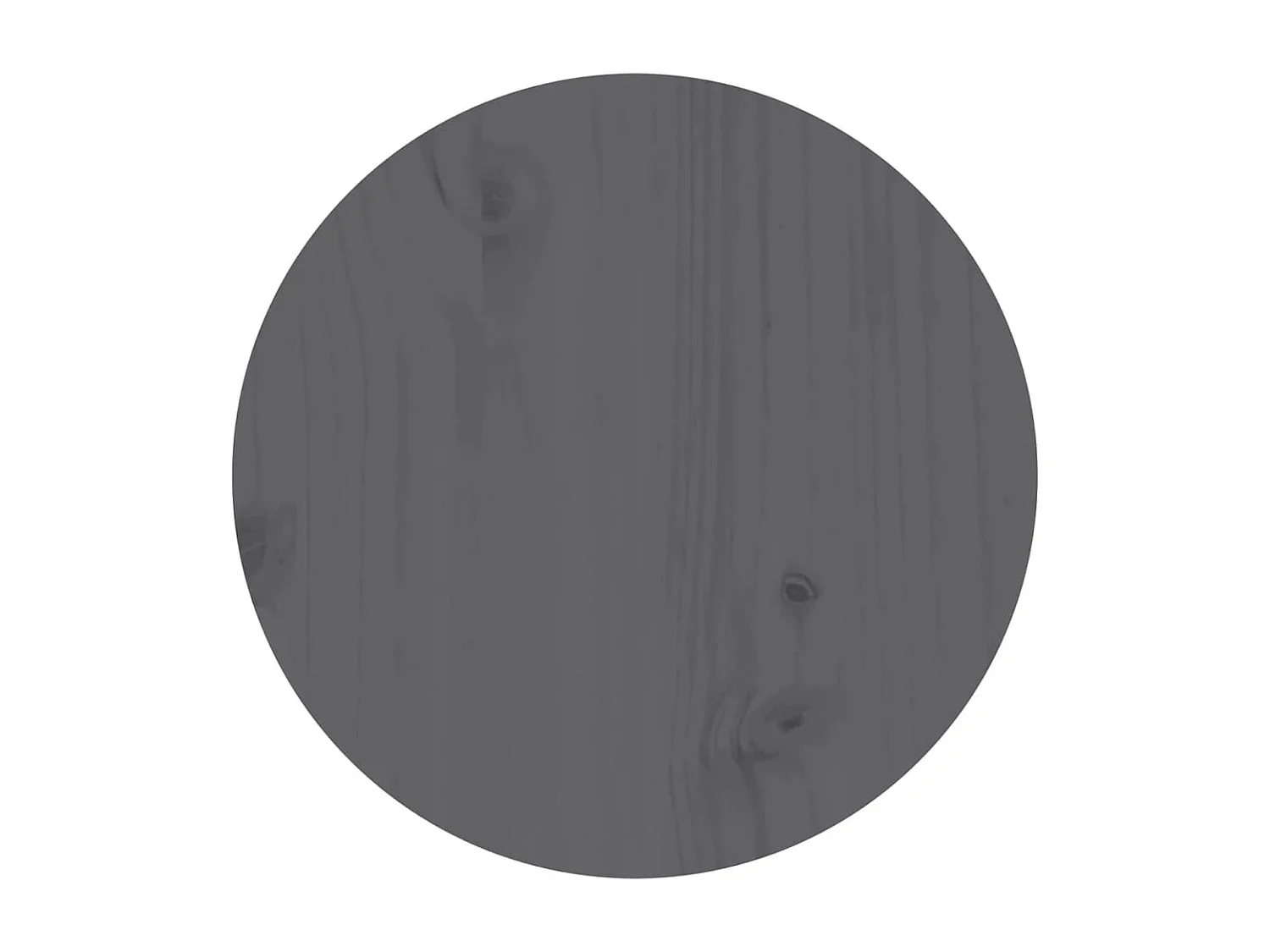 Table basse Gris Ø 35x35 Bois massif de pin