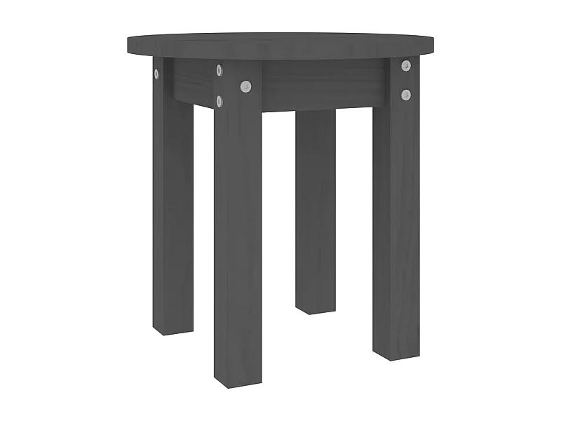 Table basse Gris Ø 35x35 Bois massif de pin