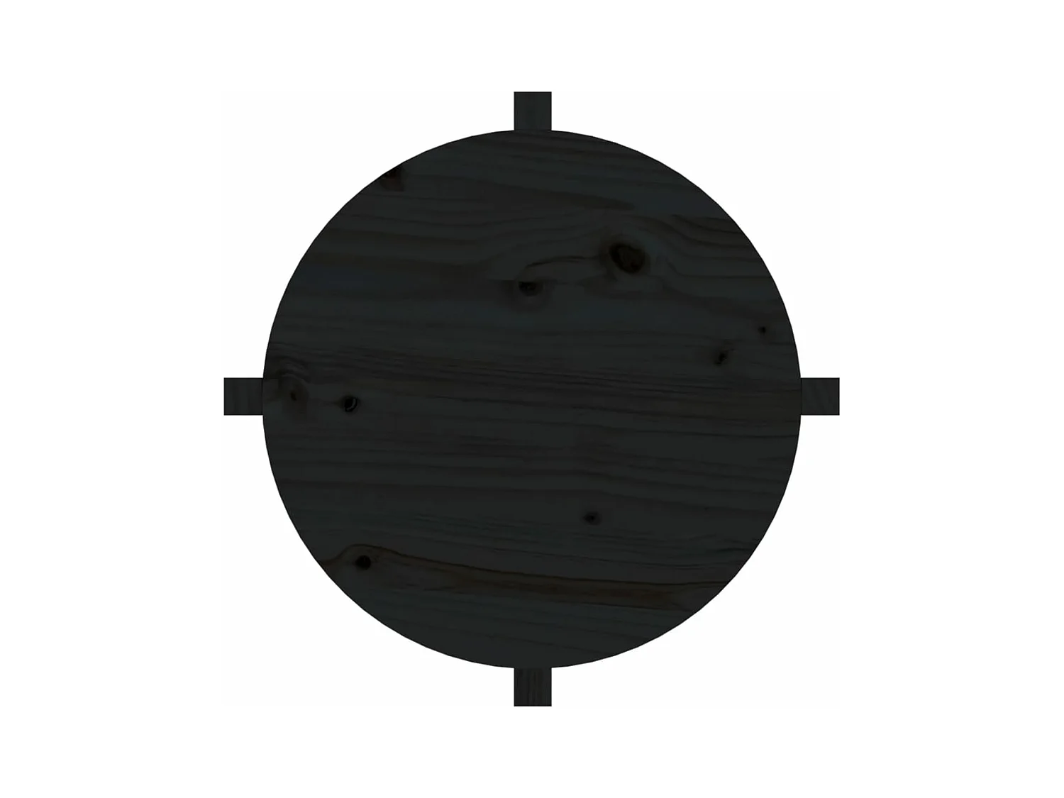 Salontafel Ø 62,5x45 cm massief grenenhout zwart
