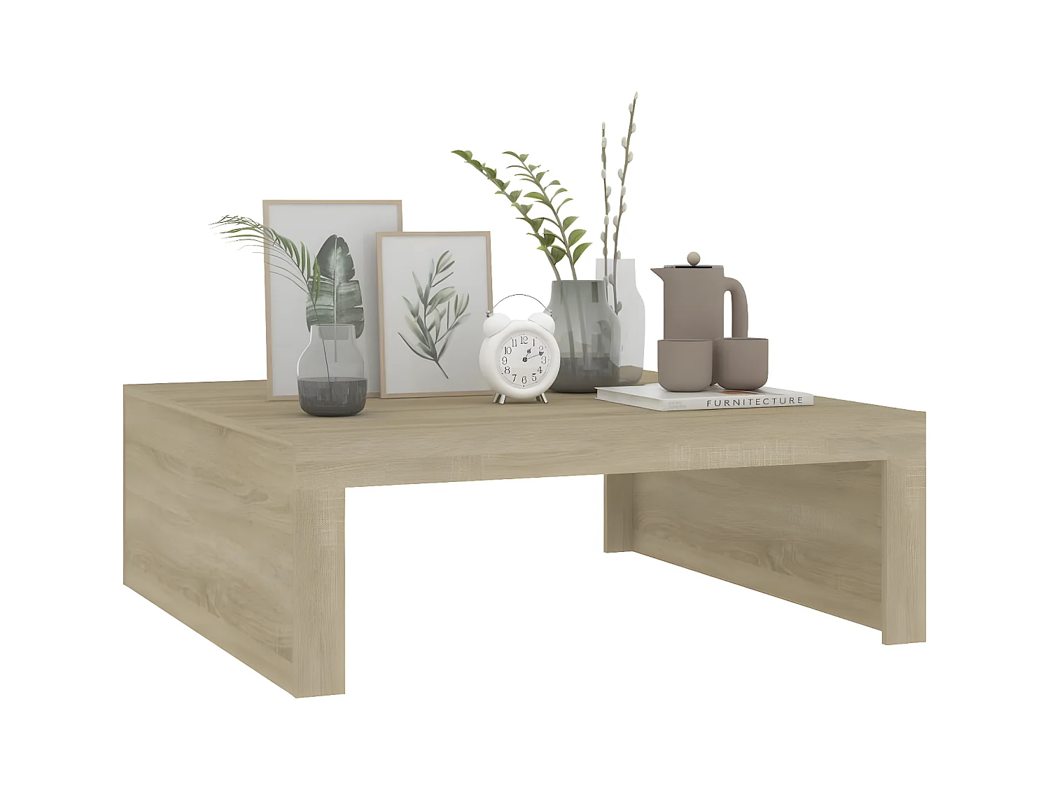 Table basse Chêne sonoma 100x100x35