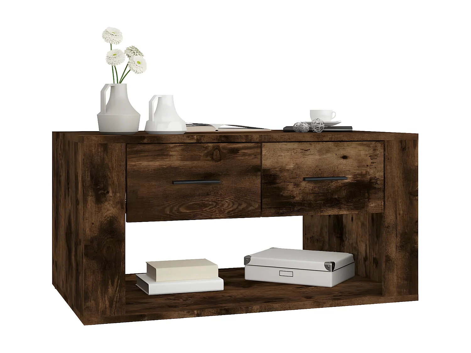 Table basse Chêne fumé 80x50x40 Bois d'ingénierie