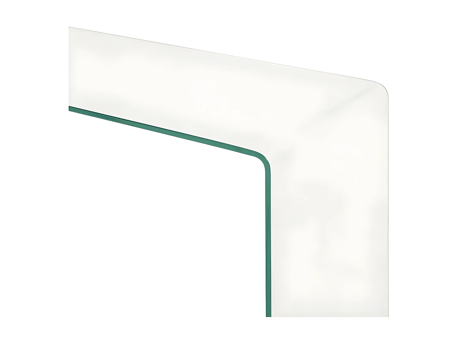 Table basse rectangulaire verre trempé transparent Niu