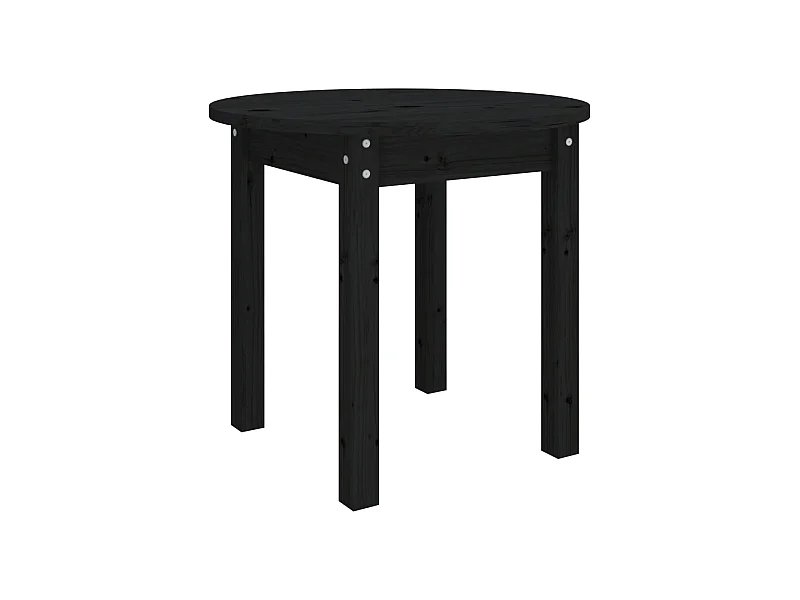 Table basse Noir Ø 45x40 Bois massif de pin