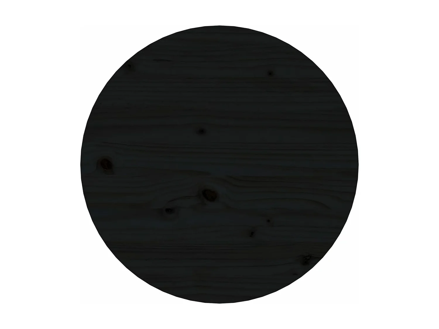 Table basse Noir Ø 45x40 Bois massif de pin