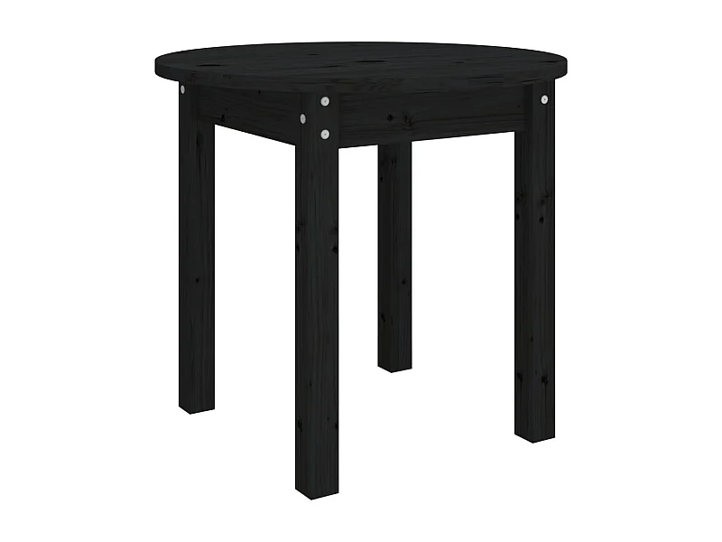 Table basse Noir Ø 45x40 Bois massif de pin