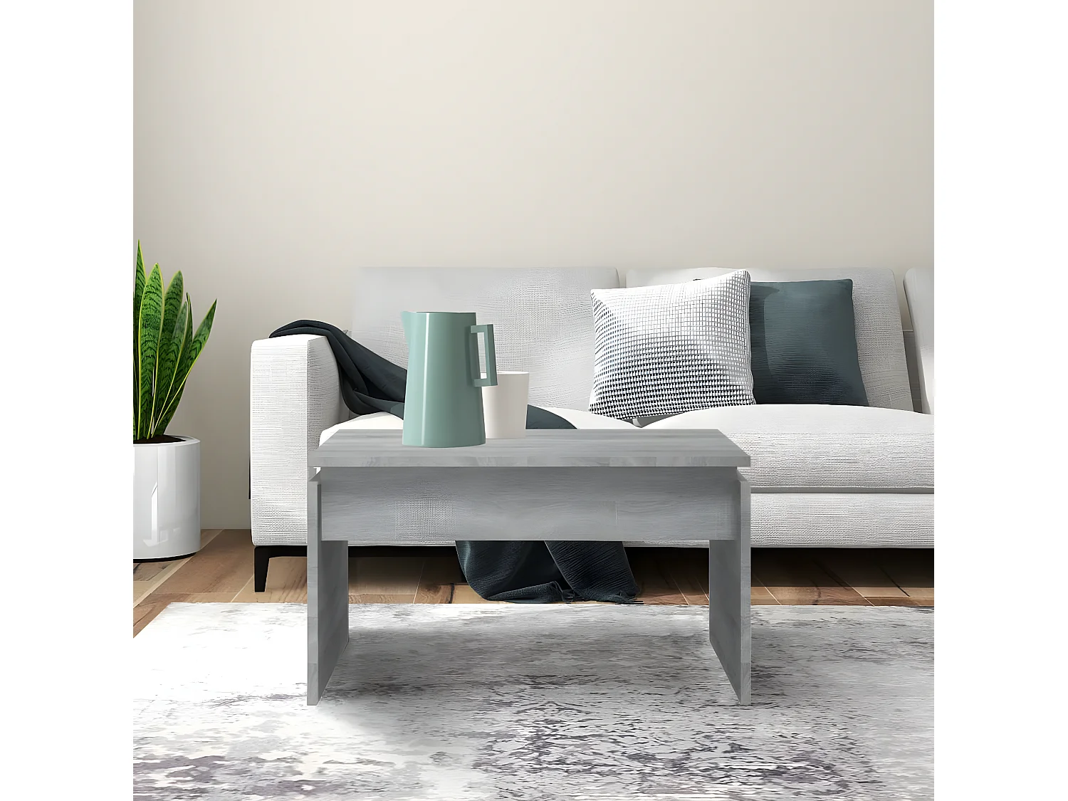 Table basse Sonoma gris 68x50x38 Bois d'ingénierie