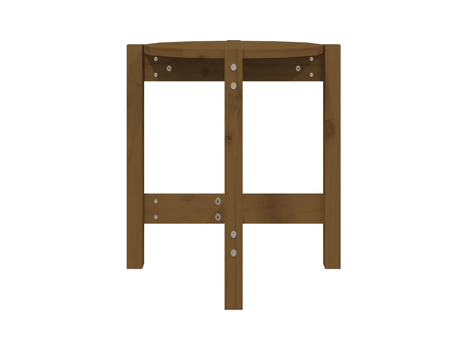 Salontafel Ø 42,5x45 cm massief grenenhout honingbruin