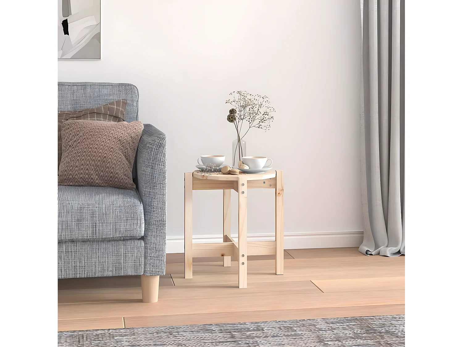 Table basse Ø 42,5x45 Bois massif de pin