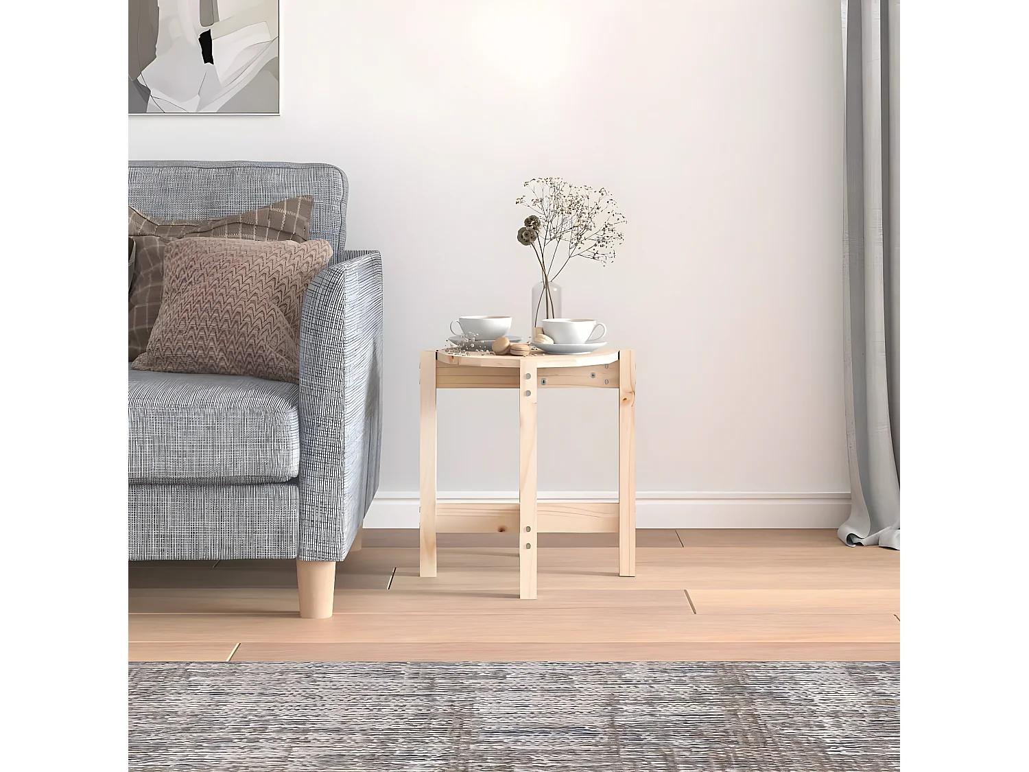 Table basse Ø 42,5x45 Bois massif de pin