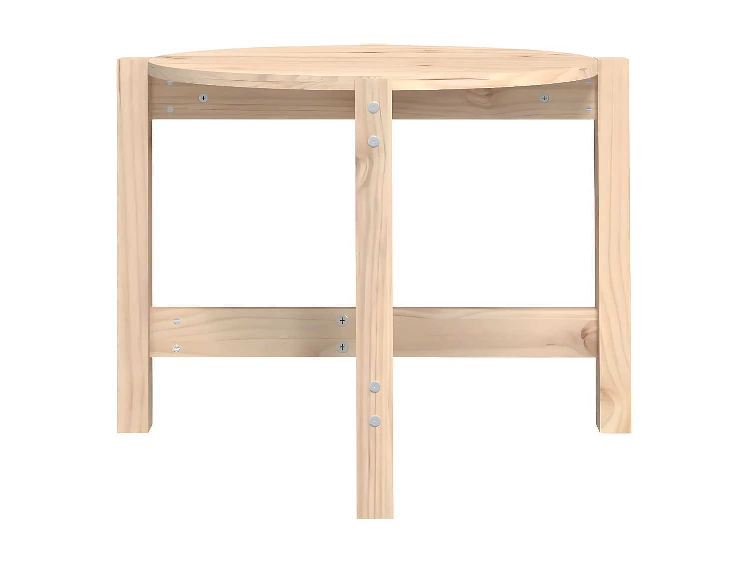 Table basse Ø 62,5x45 Bois massif de pin