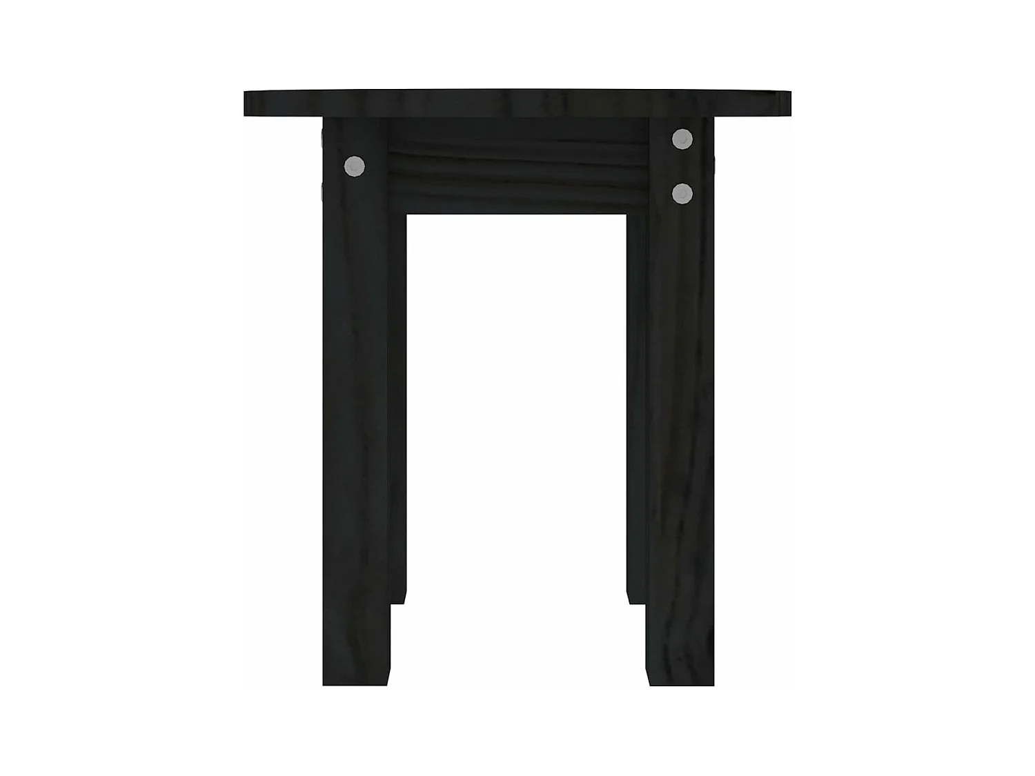 Salontafel Ø 35x35 cm massief grenenhout zwart