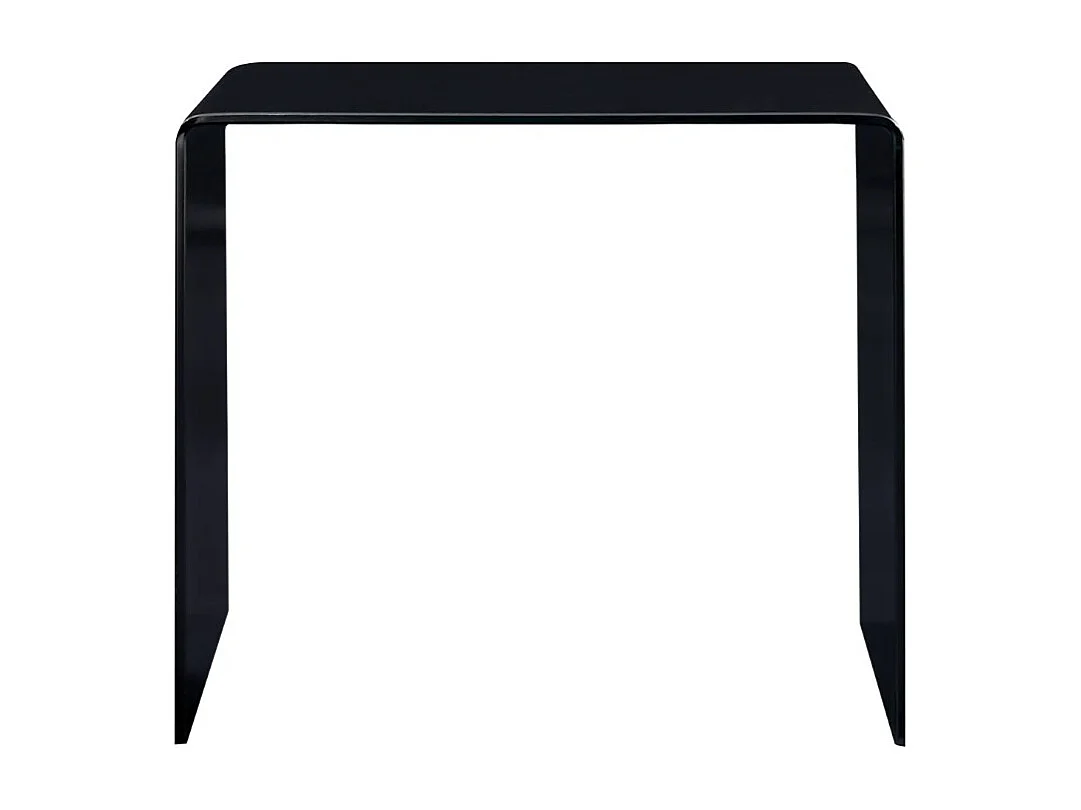 Table basse carrée verre trempé noir Shaimi