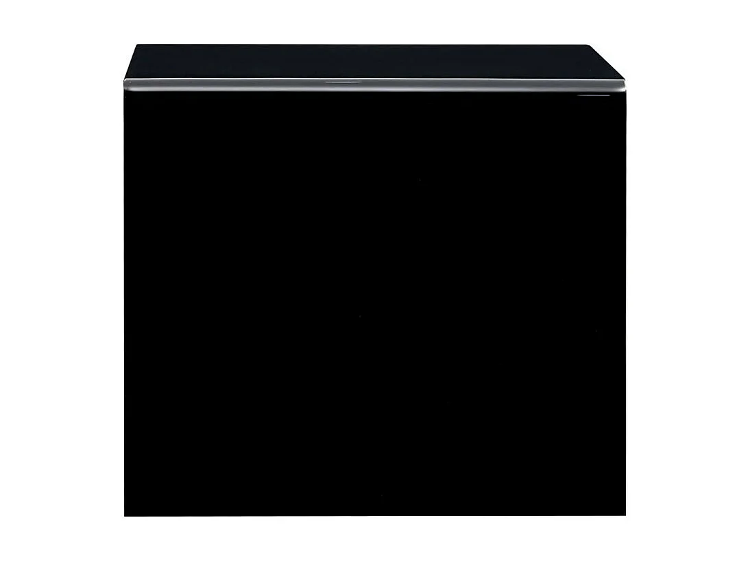 Table basse carrée verre trempé noir Shaimi