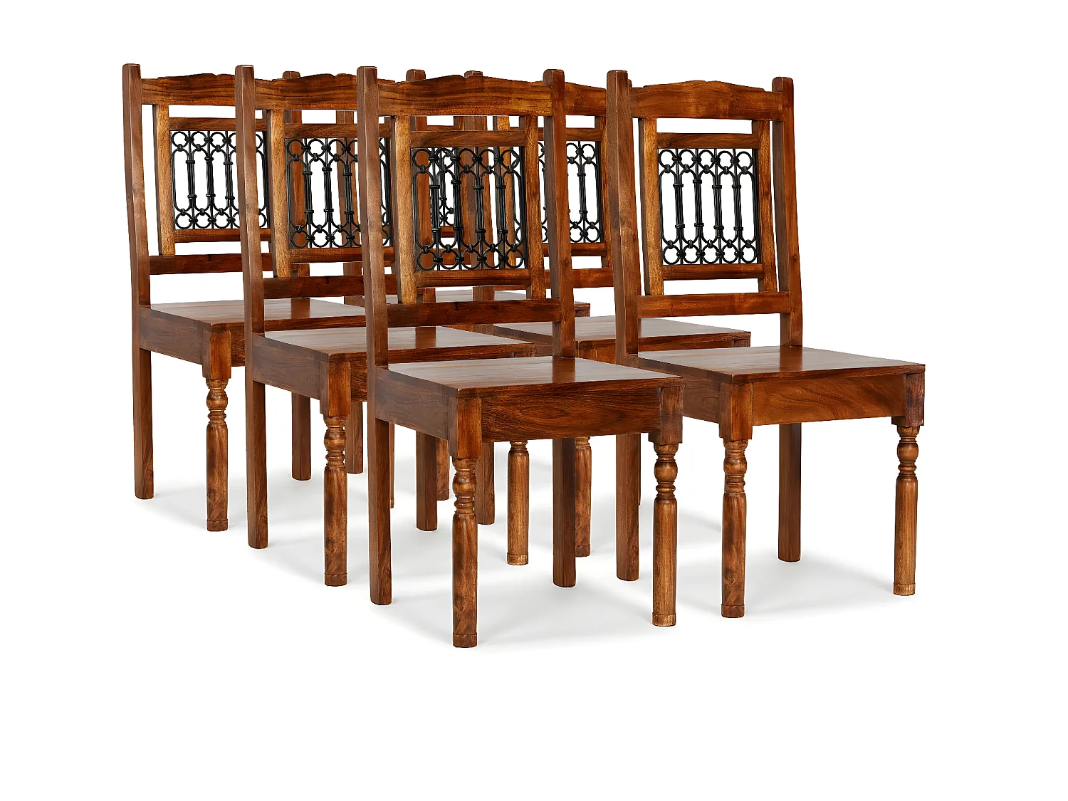 Chaise de salle à manger 6 pcs Bois massif avec finition Sesham