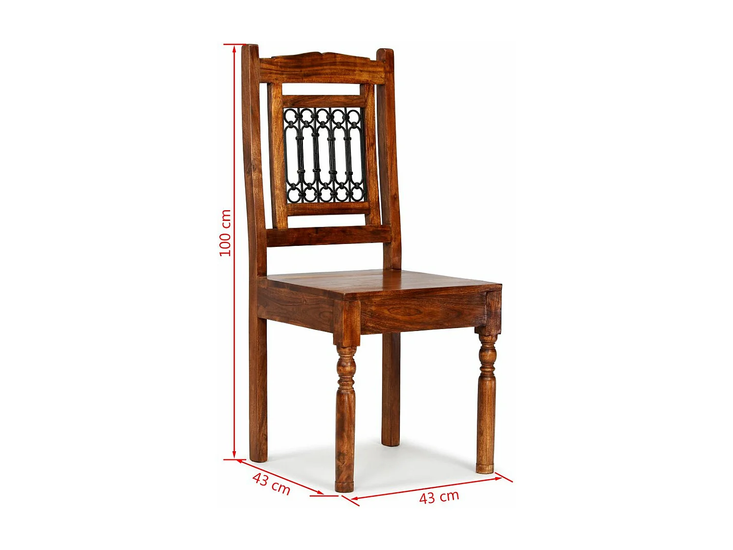 Chaise de salle à manger 6 pcs Bois massif avec finition Sesham