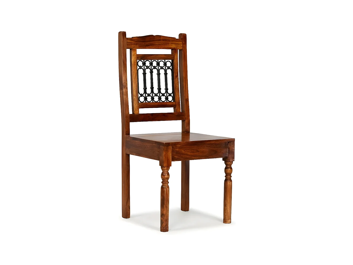 Chaise sesham massif foncé Toura - Lot de 4