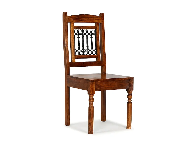 Chaise sesham massif foncé Toura - Lot de 4