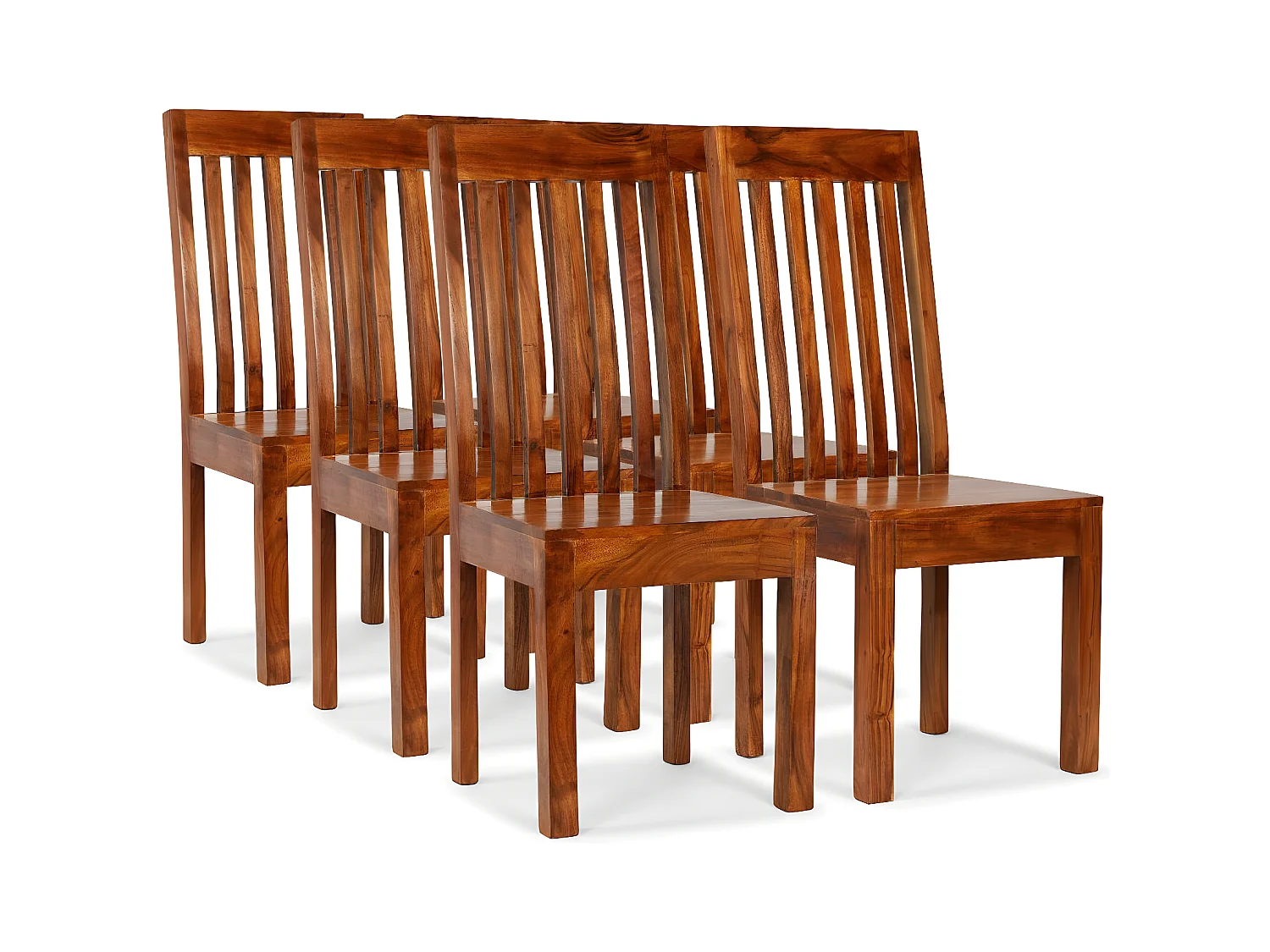 Chaise de salle à manger 6 pcs Bois massif avec finition Sesham 2