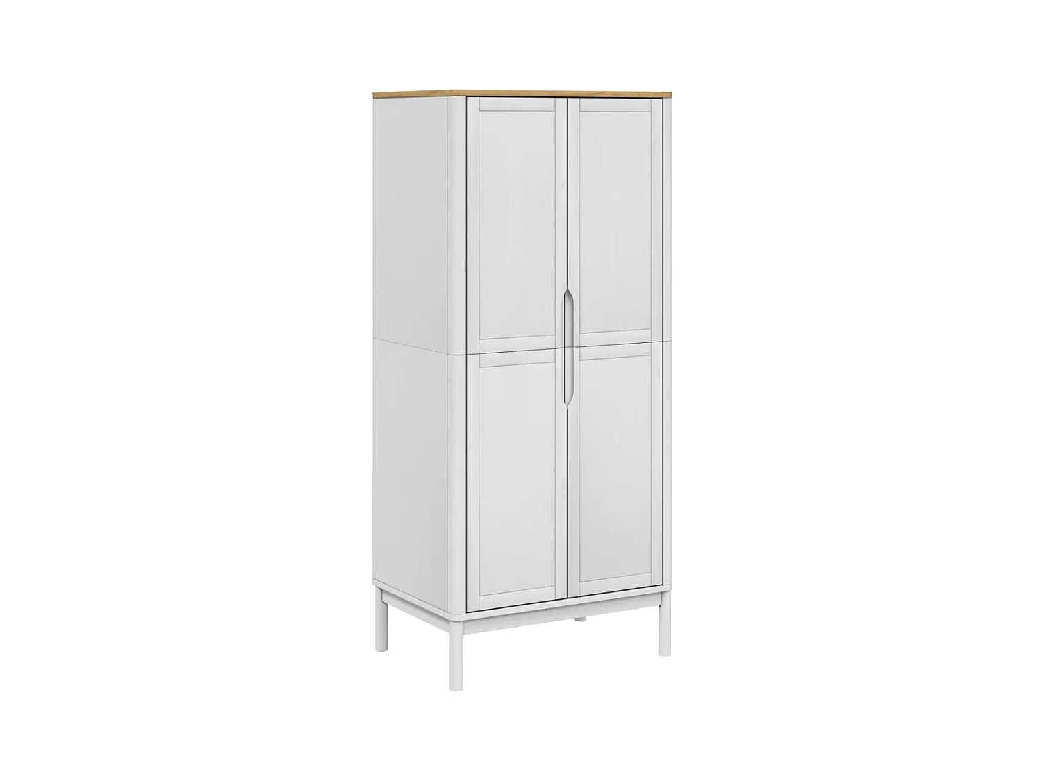 Garde-robe FLORO blanc 77x53x171 bois massif de pin
