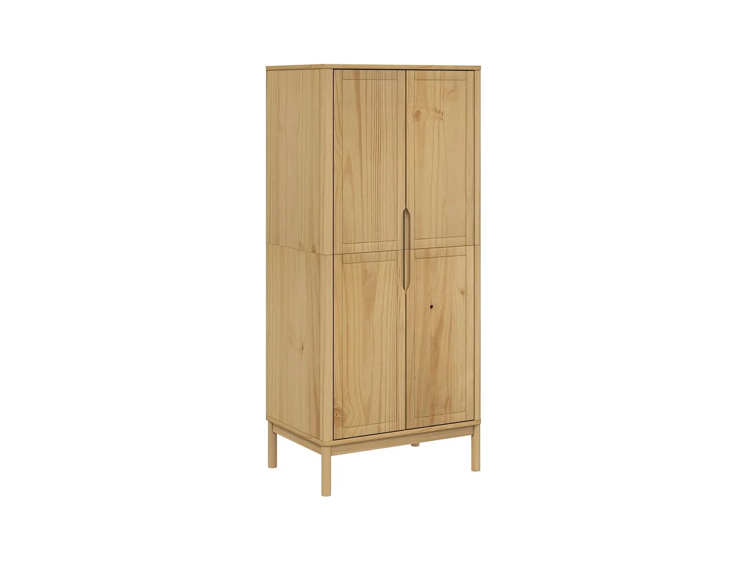Garde-robe FLORO cire marron 77x53x171 bois massif de pin